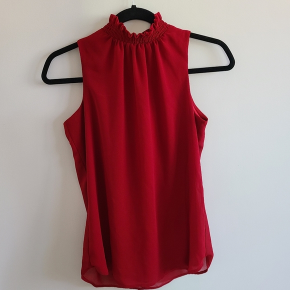 Xxs Le Chateau Deep Red Sleevless Top - Picture 1 of 5